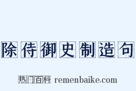 除侍御史制造句是什么意思的图片